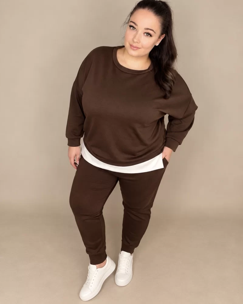 'Cozy Season' csokibarna melegítőszett