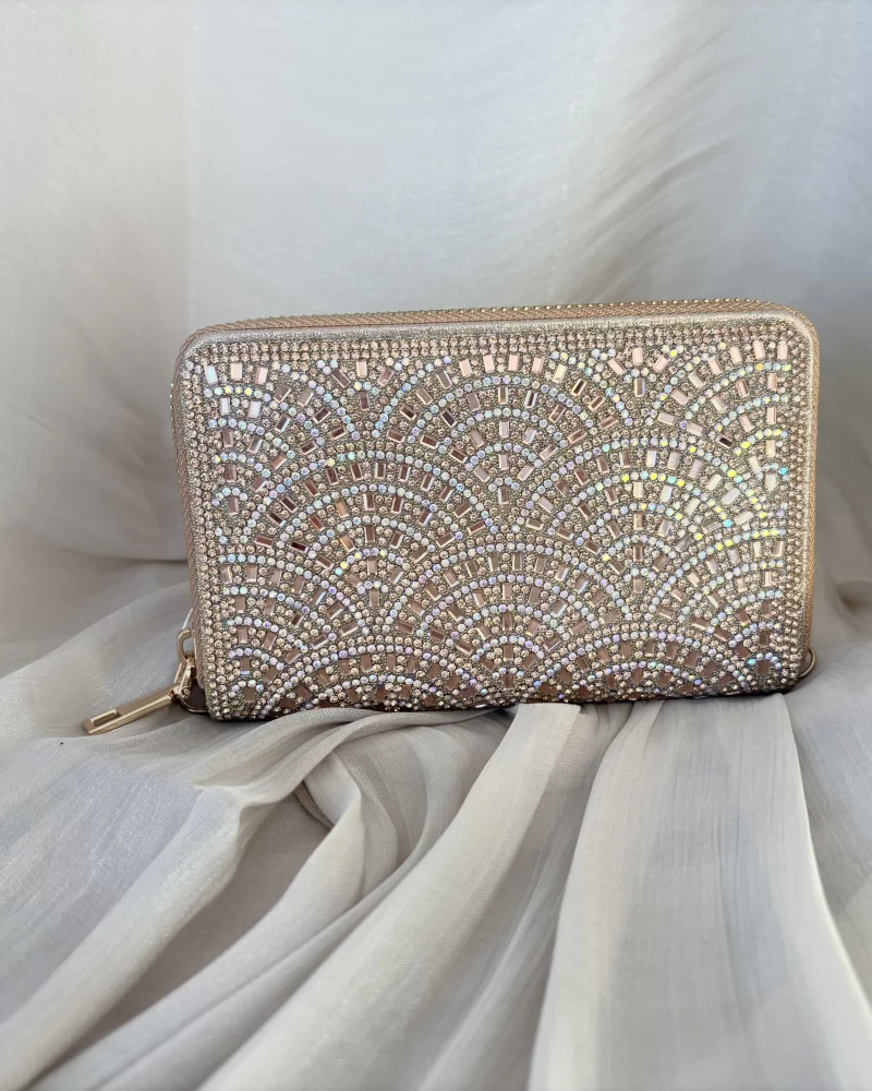 'Luna' rosegold csillogó pénztárca